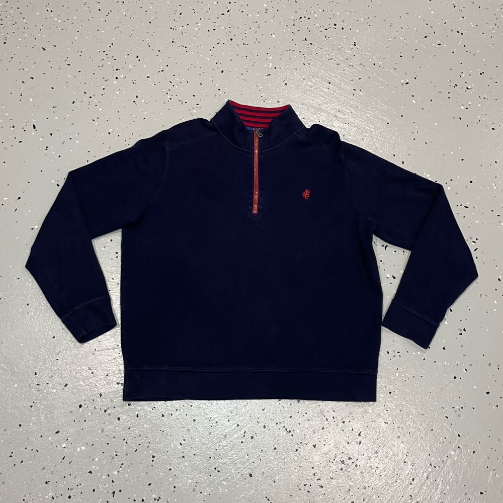 Stafford Prep 1/4 Zip Pullover Jacket Mens Size Large Blue Red